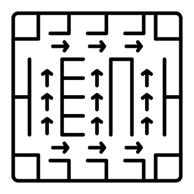 Icon van het evacuatieplan