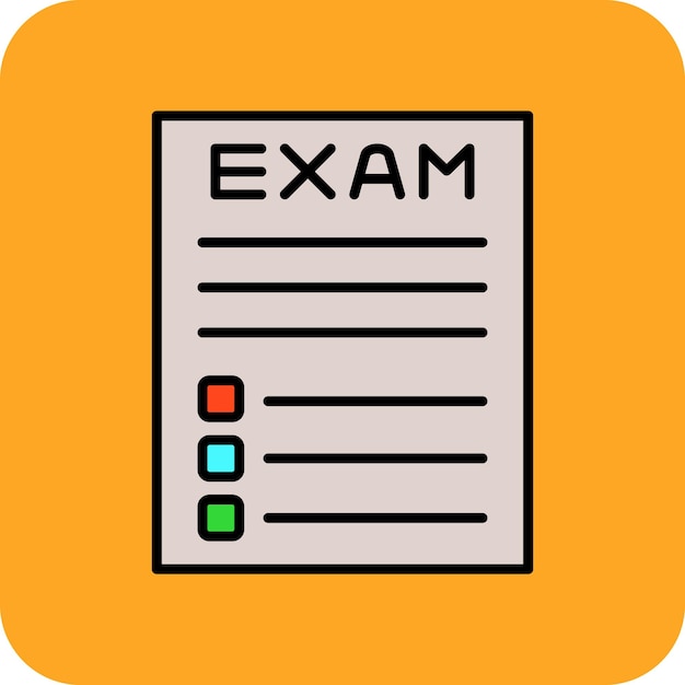 Vector icon van het examen