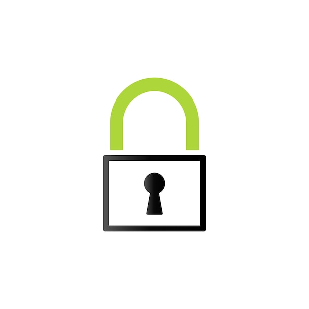Icon van het hangslot in twee toonkleuren Veiligheidsbescherming