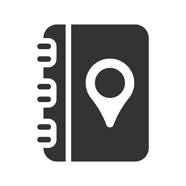 Vector icon van het locatieboek