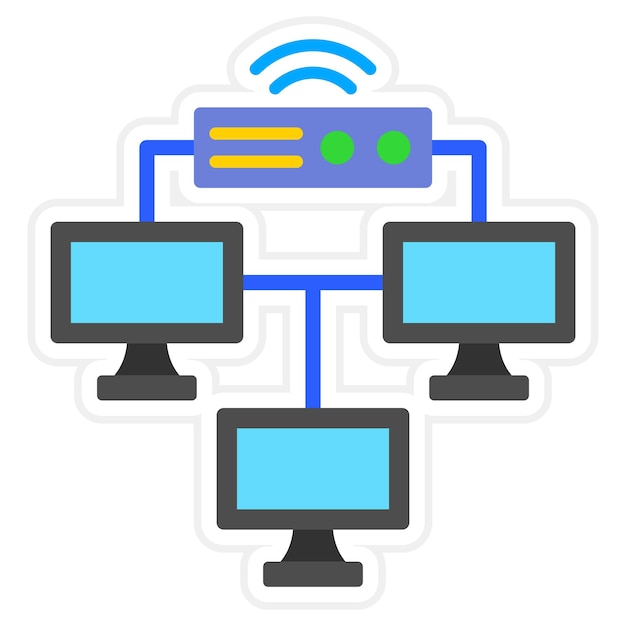 Vector icon van het lokale netwerk