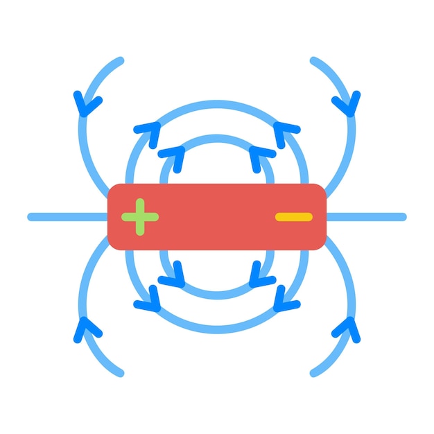 Vector icon van het magnetische veld