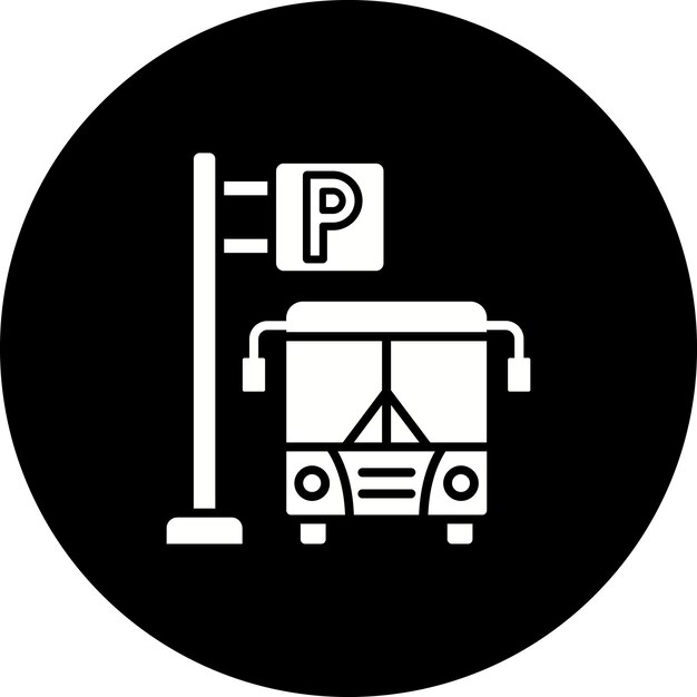 Vector icon van het parkeerterrein