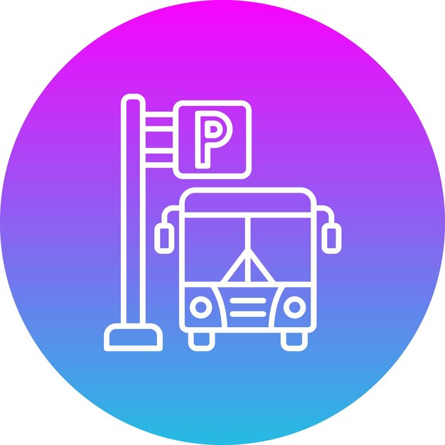 Vector icon van het parkeerterrein