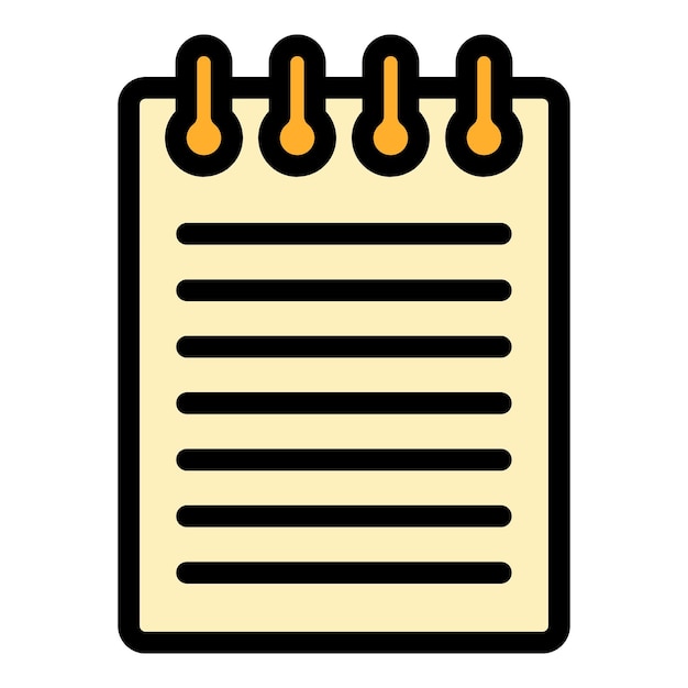Icon van het scenario van het verhaal Outline van het scenario vector icoontje kleur vlak geïsoleerd