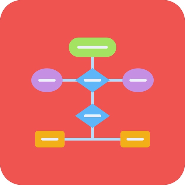 Vector icon van het stroomdiagram