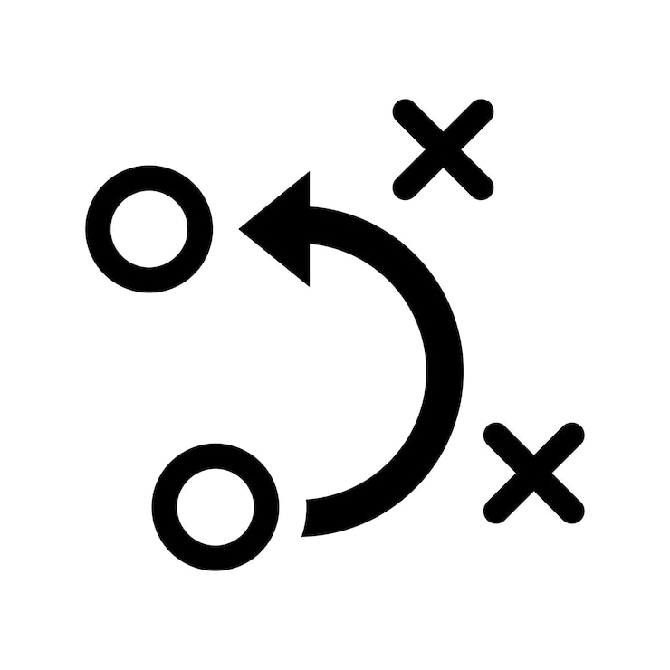 Vector icon van het tactische pad