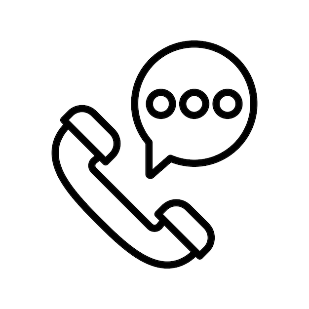 Icon van het telefoongesprek