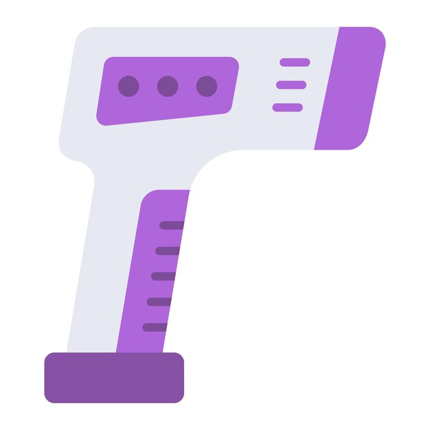 Vector icon van het thermometer pistool