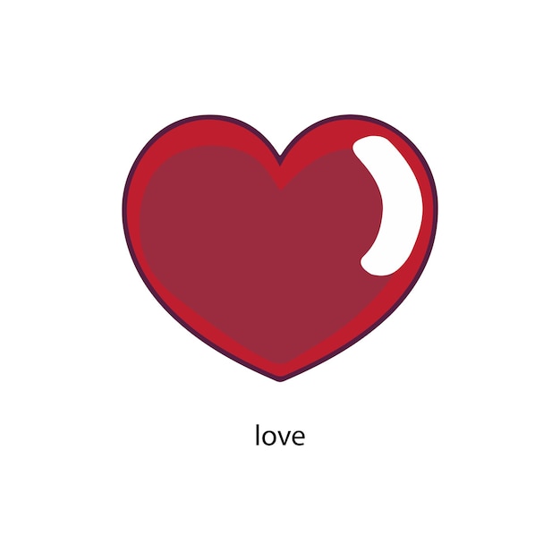 Icon van het type love vector