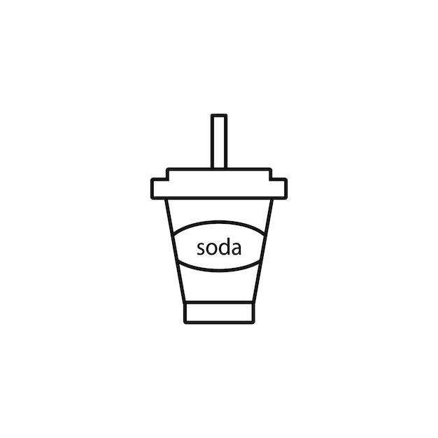 Icon van het type soda-vector