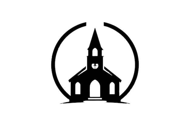 Icon van het vectorlogo van de kerk