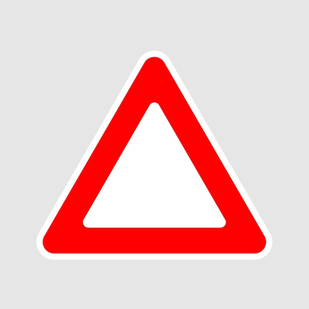 Icon van het waarschuwingsbord met driehoek Vectorontwerp