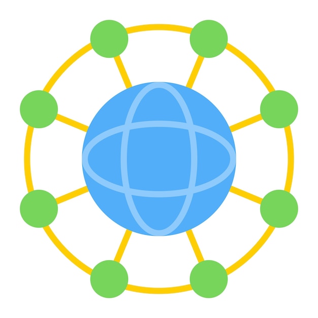 Vector icon van het wereldwijde netwerk