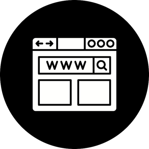 Vector icon van het www