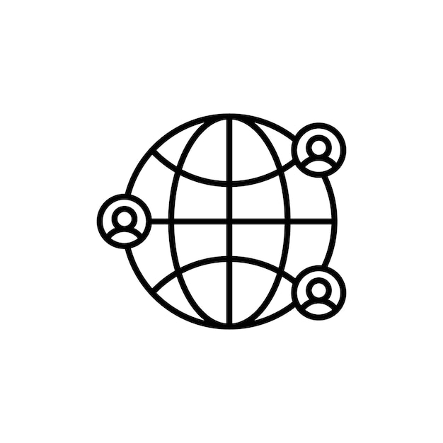 Icon van klanten over de hele wereld