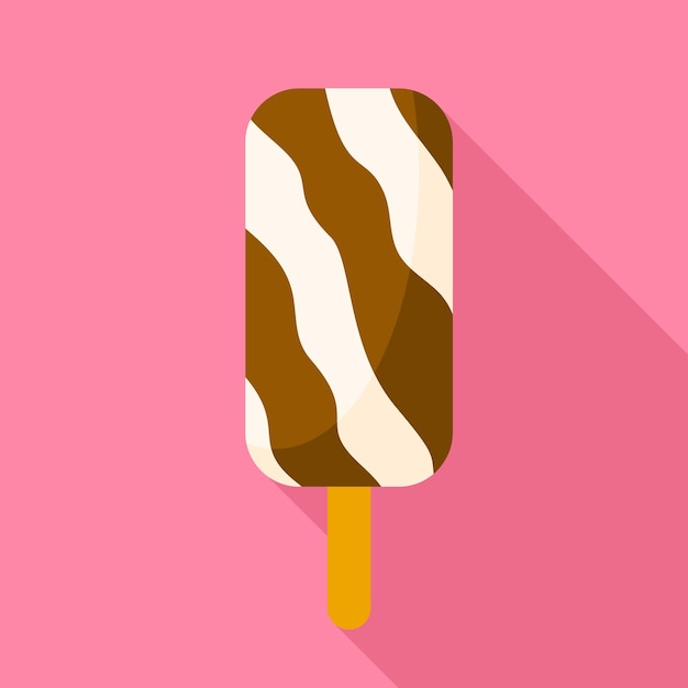 Icon van melkcrème popsicle Vlakke illustratie van melkcrême popsicle vector icoon voor webontwerp