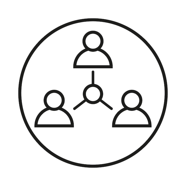 Icon van mensen in het netwerk Teamwerk teken van sociaal netwerk Vector illustratie EPS 10 Stock image