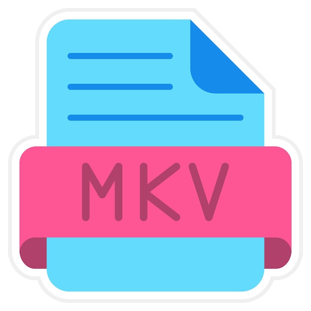 Vector icon van mkv