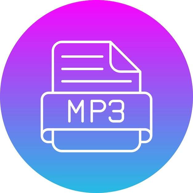 Vector icon van mp3