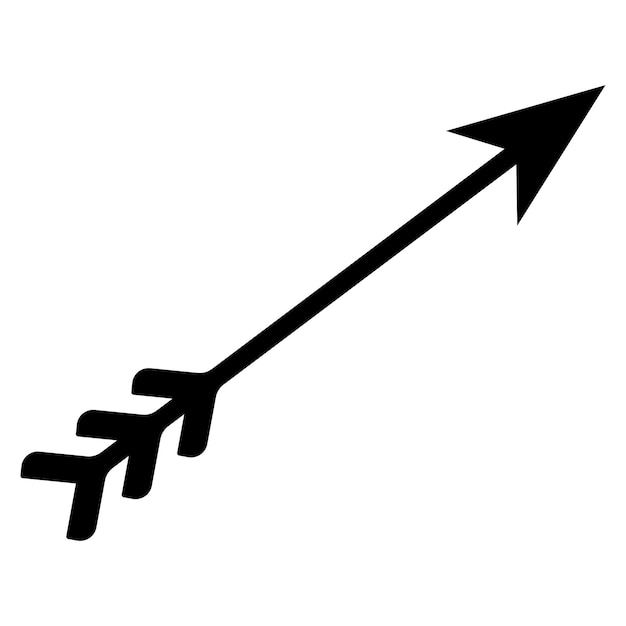 Icon van pijlvector geïsoleerd op witte achtergrond