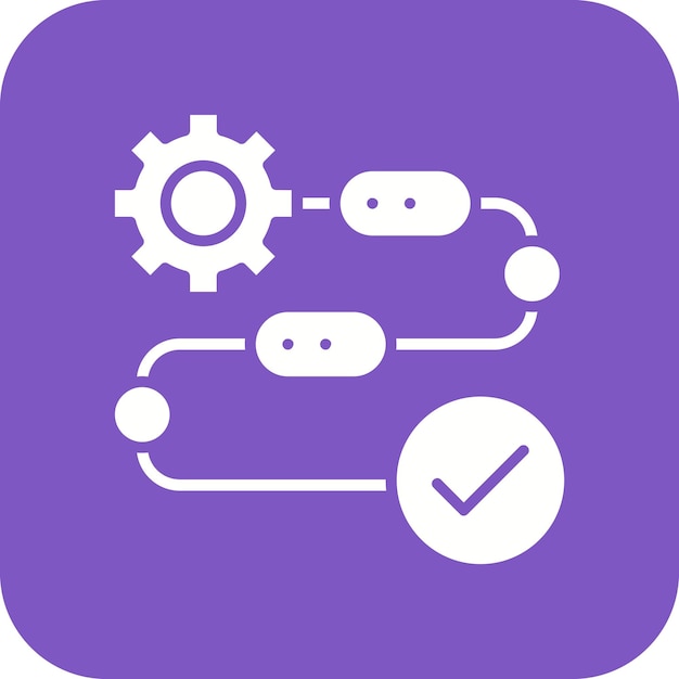 Vector icon van procesvector kan worden gebruikt voor iconen van levensvaardigheden