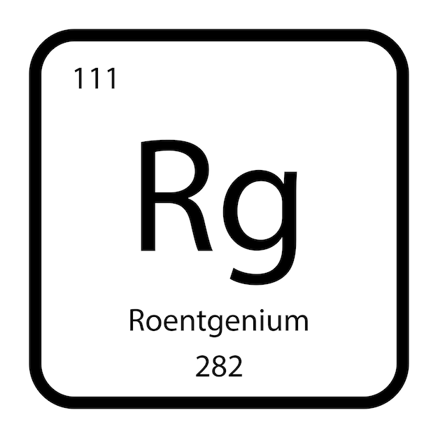 Vector icon van roentgenium