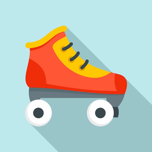 Vector icon van rolschaatsen vlakke illustratie van rolschoenen vector icoon voor webontwerp