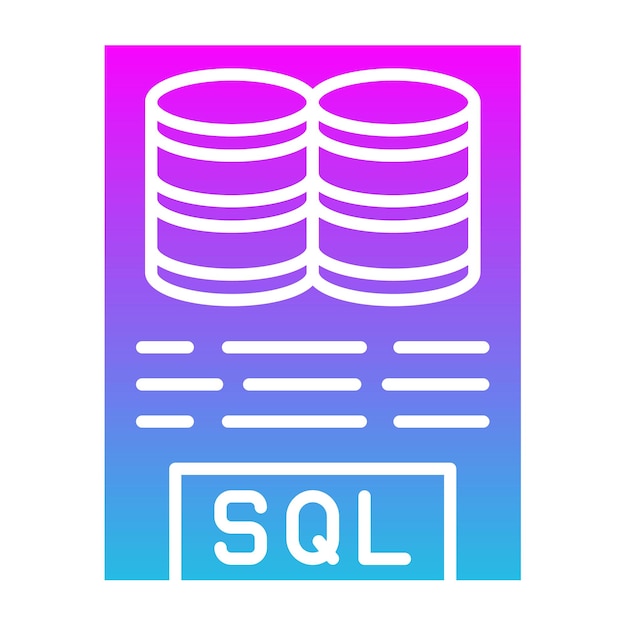 Vector icon van sql