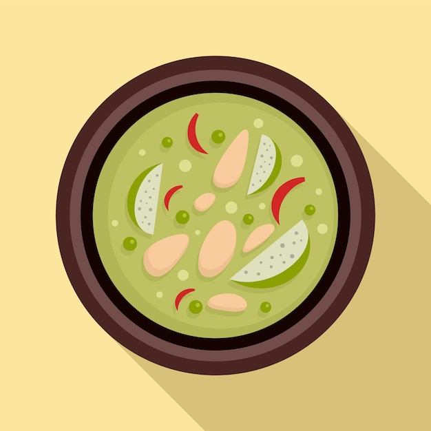 Icon van Thais eten Platte illustratie van Thais voedsel vector icoon voor webontwerp