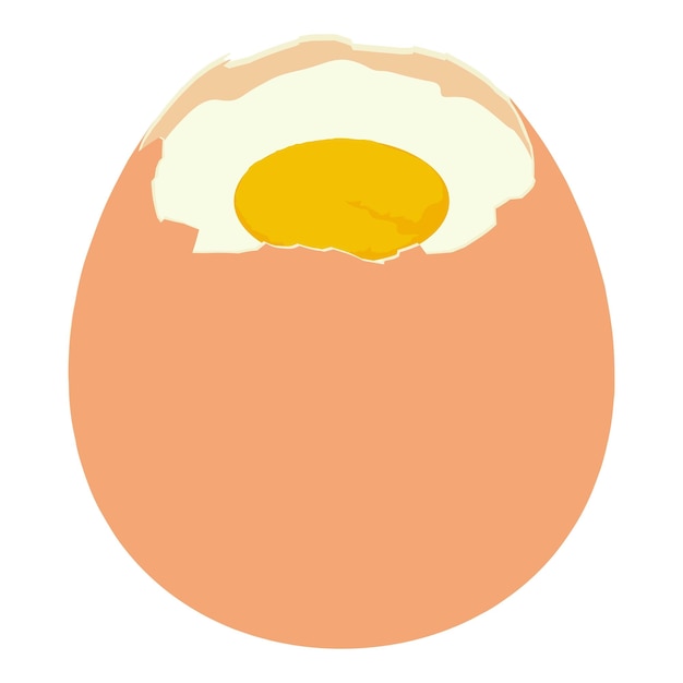 Icon van vers gekookt ei Isometrisch van vers gekookte ei vector icoon voor webontwerp geïsoleerd op witte achtergrond