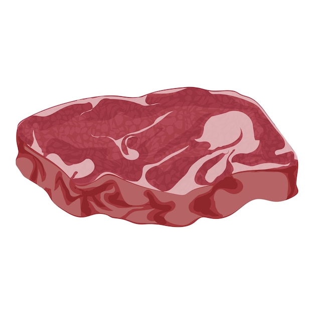 Icon van vers vlees steak Cartoon van vers vleesch steak vector icoon voor webontwerp geïsoleerd op witte achtergrond