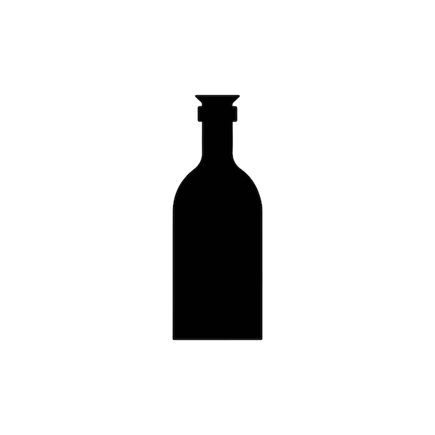 Icon van wijnfles Vectorillustratie geïsoleerd op witte achtergrond