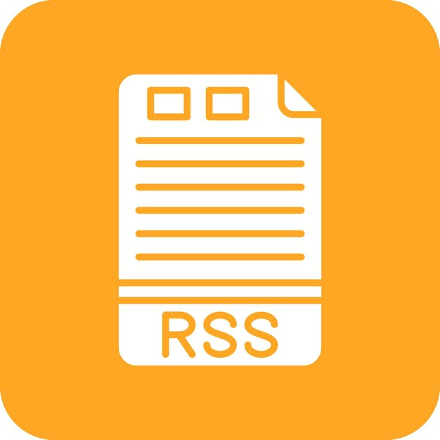 Icon vector afbeelding Kan worden gebruikt voor RSS-bestandsformaten