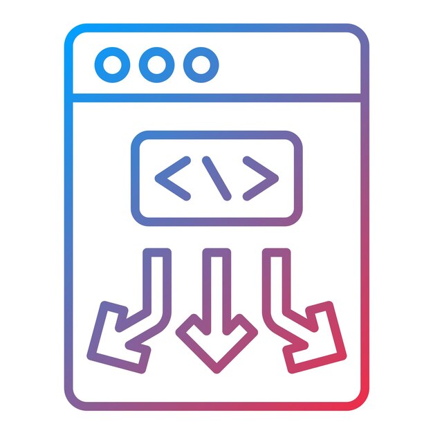 Icon vector afbeelding met lage code Kan worden gebruikt voor No Code