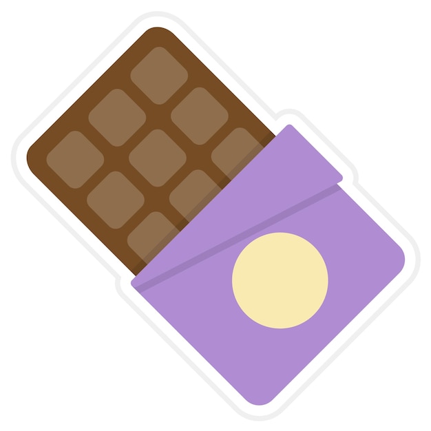 Icon vector afbeelding van chocoladereep Kan worden gebruikt voor bakkerij