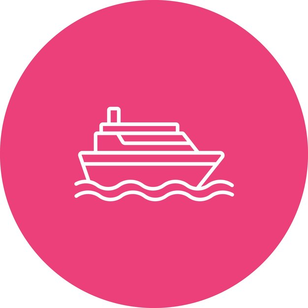 Icon vector afbeelding van de boot Kan worden gebruikt voor vakantie en toerisme