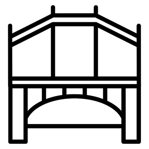 Icon vector afbeelding van de brug Kan worden gebruikt voor Wereldvluchtelingendag