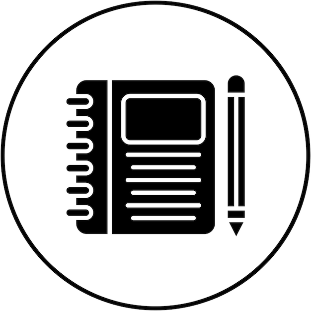 Icon vector afbeelding van de notebook kan worden gebruikt voor creativiteit