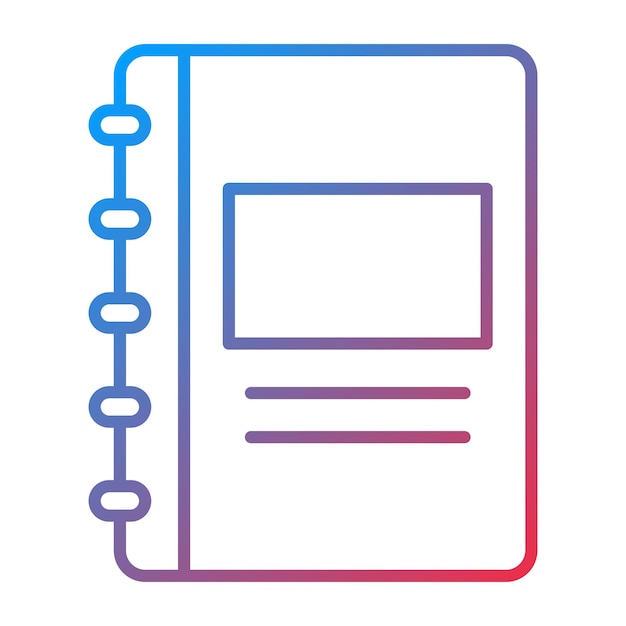 Icon vector afbeelding van de notebook kan worden gebruikt voor Office Stationery