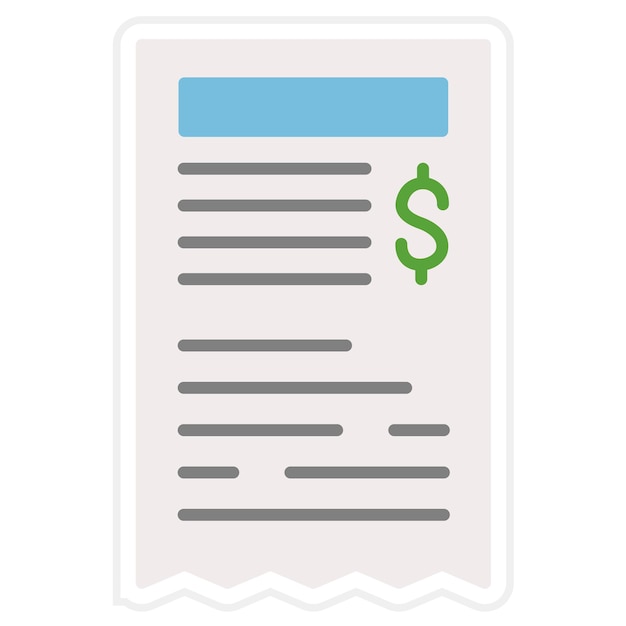 Icon vector afbeelding van de ontvangst kan worden gebruikt voor Business en Finance