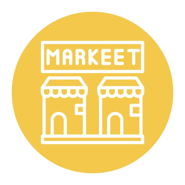 Icon vector afbeelding van de openbare markt Kan worden gebruikt voor openbare nutsbedrijven