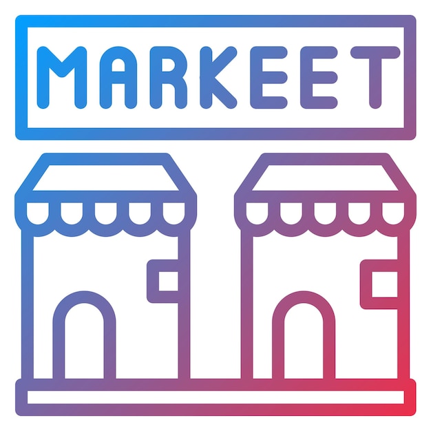 Icon vector afbeelding van de openbare markt Kan worden gebruikt voor openbare nutsbedrijven