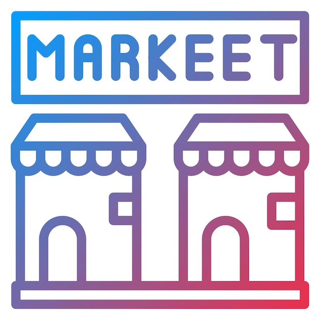 Vector icon vector afbeelding van de openbare markt kan worden gebruikt voor openbare nutsbedrijven