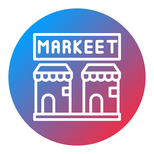 Icon vector afbeelding van de openbare markt Kan worden gebruikt voor openbare nutsbedrijven