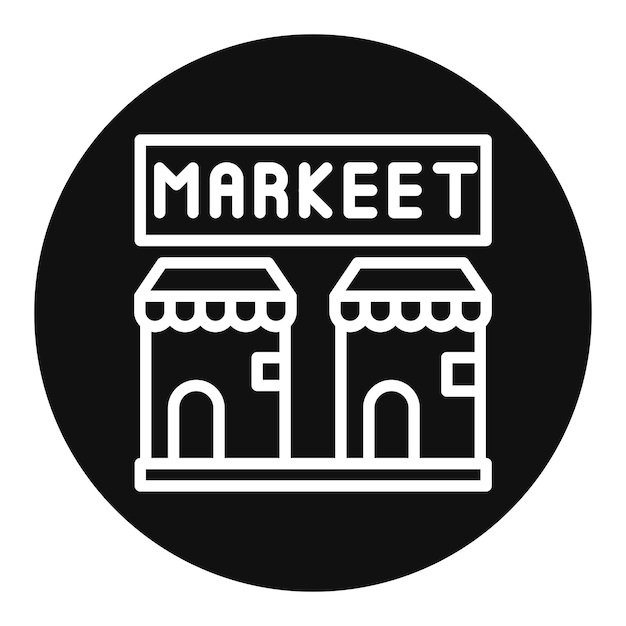 Icon vector afbeelding van de openbare markt Kan worden gebruikt voor openbare nutsbedrijven