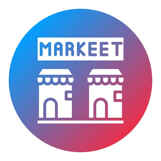 Icon vector afbeelding van de openbare markt Kan worden gebruikt voor openbare nutsbedrijven