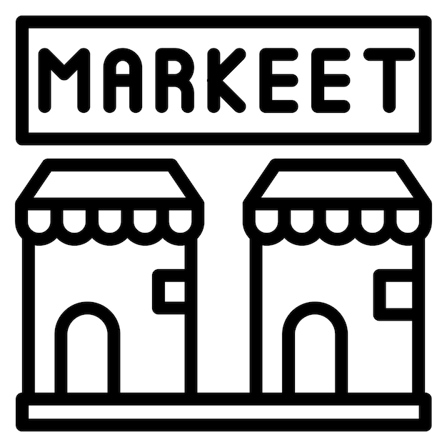 Vector icon vector afbeelding van de openbare markt kan worden gebruikt voor openbare nutsbedrijven