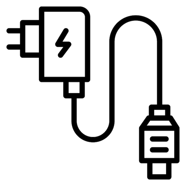 Icon vector afbeelding van de oplader Kan worden gebruikt voor batterij en stroom