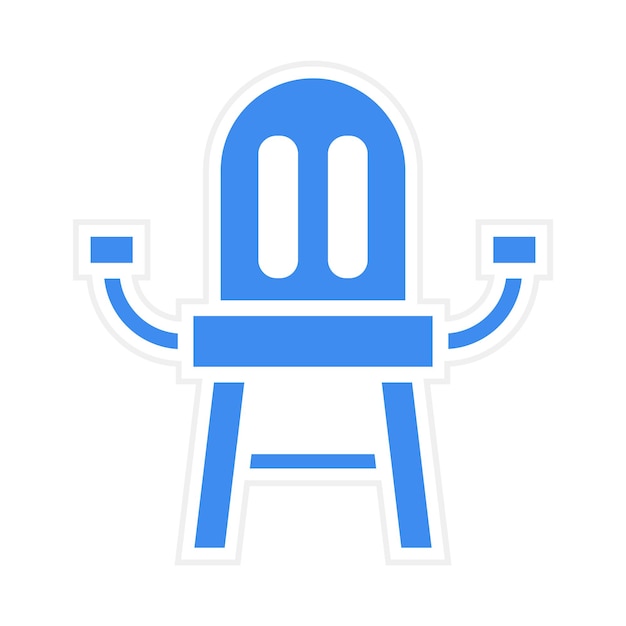 Icon vector afbeelding van de stoel Kan worden gebruikt voor Retro